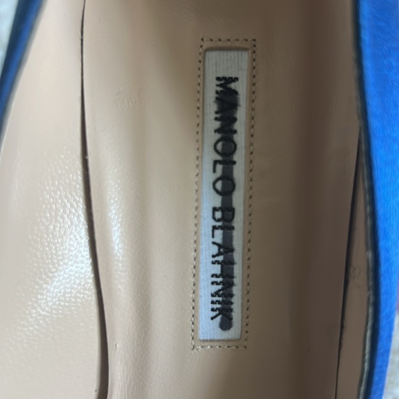 Manolo Blahnik Crystal Hangisi 70 Royal Blue 8.5 - Picture 7 of 8